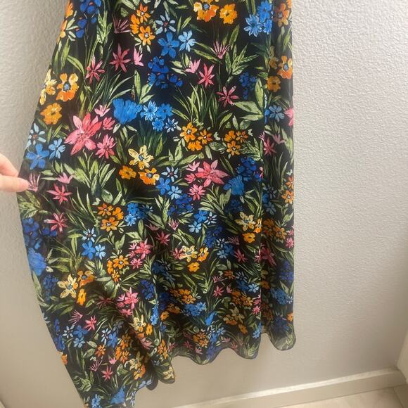 Kensie Blossoms Floral Print V-Neck Short Sleeve A-Line Dress size Zero - Picture 4 of 16